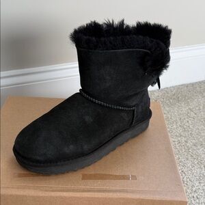 UGG Black Suede Winter Boots